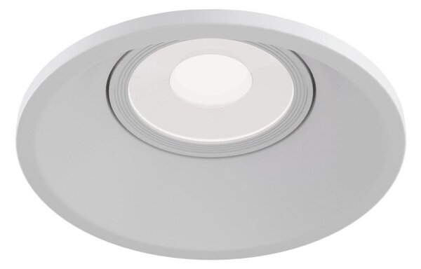 Faretto Da Incasso Moderno Dot Tondo Alluminio Bianco 1 Luce Diffusore Metallo