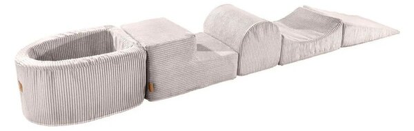 Gioco per psicomotricità color crema in velluto a coste 5 pz altezza totale 30 cm 250x45 cm Montessori – Meowbaby