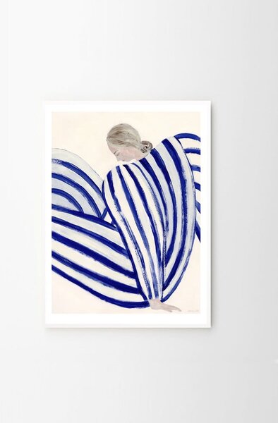 Poster 30x40 cm Blue Stripe at Concorde – Sofia Lind – The Poster Club
