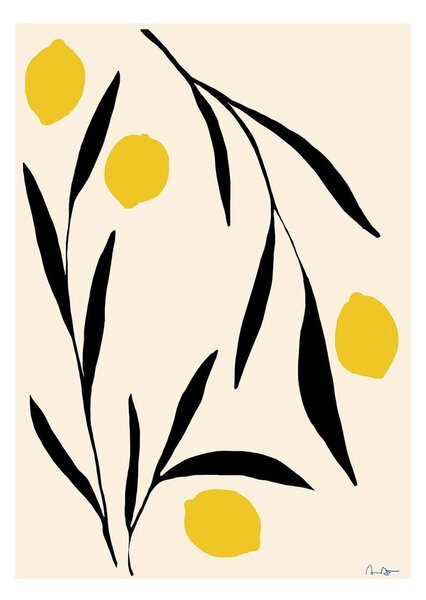 Poster 30x40 cm Lemon – Anna Mörner – The Poster Club