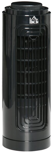 Ventilatore a Colonna Oscillante da Scrivania Ø11x32,5 cm 3 Velocità in ABS Nero