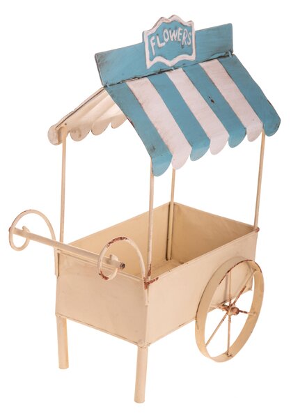 Carrettino 34x18xH52 cm con Contenitore e Tettuccio