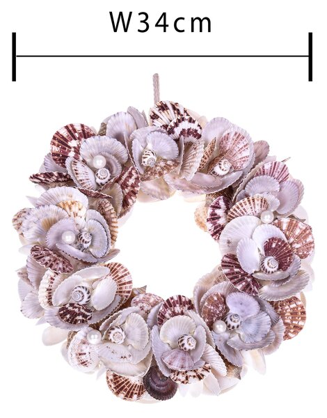 Corona di Conchiglie Larghezza 34 cm