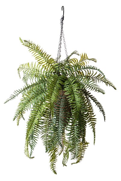 Foglie Artificiali Felce Cadente con Cesto 97 cm da Appendere