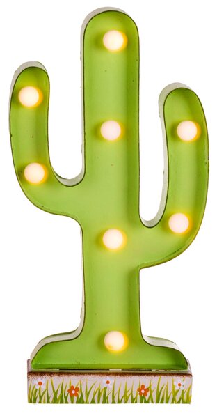 Lampada Cactus con Luci H 24 cm