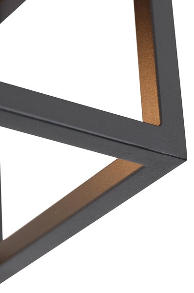 Lampada da soffitto intelligente nera 99,5 cm incl. 4 WiFi A60 - Cage