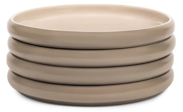 Set di piatti beige in gres 4 pz ø 22 cm Terra Rondo – Bonami Selection