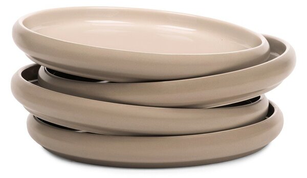 Set di piatti beige in gres 4 pz ø 22 cm Terra Rondo – Bonami Selection