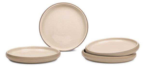 Set di piatti beige in gres 4 pz ø 22 cm Terra Rondo – Bonami Selection