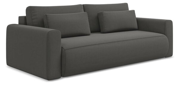 Divano grigio scuro allungabile/con contenitore con rivestimento in velluto 238 cm Kapua – Makamii