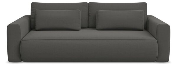 Divano grigio scuro allungabile/con contenitore con rivestimento in velluto 238 cm Kapua – Makamii
