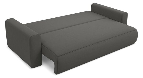 Divano grigio scuro allungabile/con contenitore con rivestimento in velluto 238 cm Kapua – Makamii