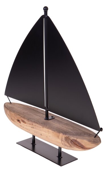 Modellino Barca con Vele in Metallo 45x105 H 48 cm