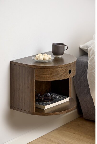 Comodino colore naturale scuro con effetto rovere Paron – Actona