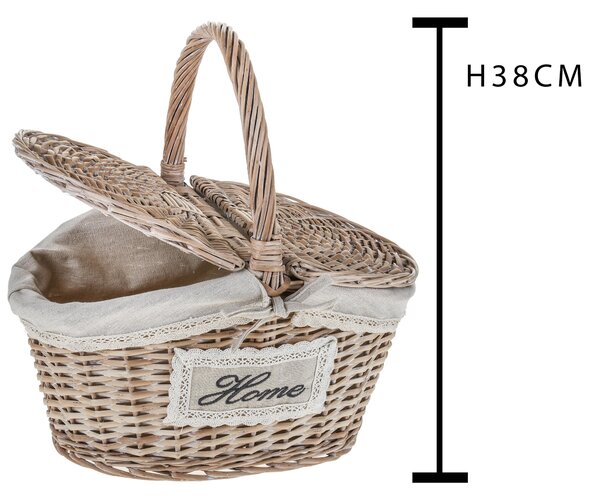 Paniere Home Ovale in Vimini Larghezza 40 cm