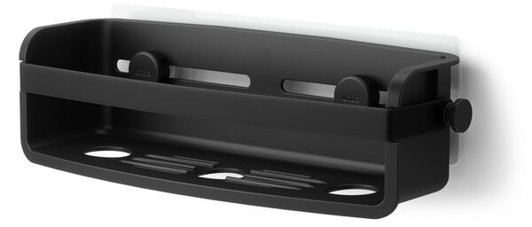 Mensola da bagno senza foratura nera in plastica Flex Adhesive – Umbra