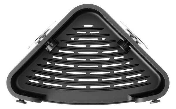 Mensola da bagno senza foratura/ad angolo nera in plastica Flex Adhesive – Umbra
