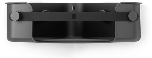 Mensola da bagno senza foratura/ad angolo nera in plastica Flex Adhesive – Umbra
