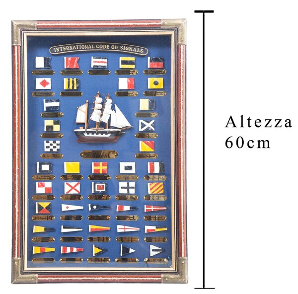 Quadro Bandiere Marinari 40x45x60H
