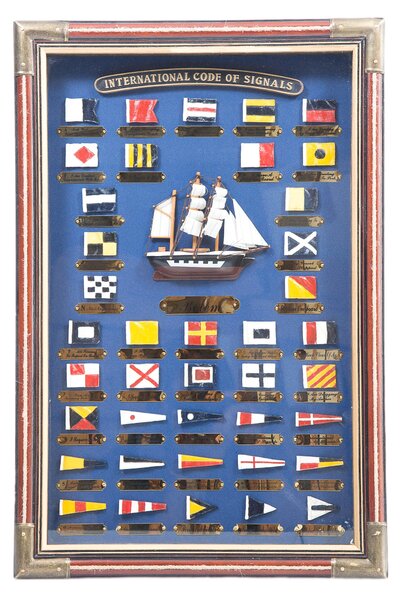 Quadro Bandiere Marinari 40x45x60H