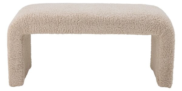 Panca crema in tessuto bouclé Bobbie - Bloomingville