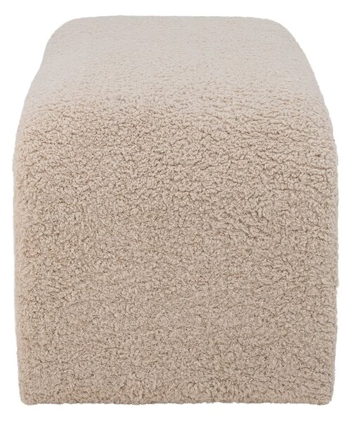 Panca crema in tessuto bouclé Bobbie - Bloomingville
