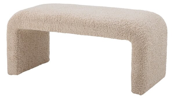 Panca crema in tessuto bouclé Bobbie - Bloomingville