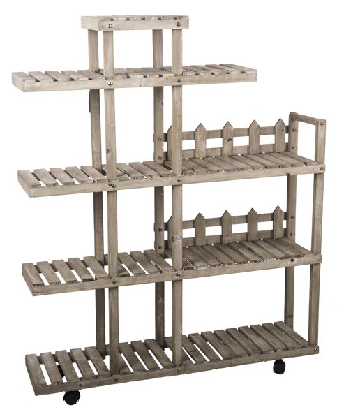 Scaffale Portavasi 5 Livelli H 110 cm Legno