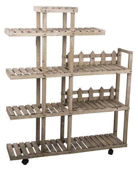 Scaffale Portavasi 5 Livelli H 110 cm Legno