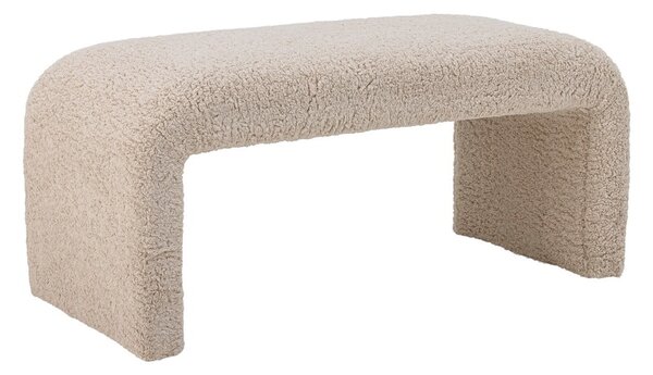 Panca crema in tessuto bouclé Bobbie - Bloomingville