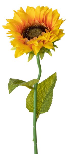 Set 12 Girasoli Artificiali Mini con Foglie 49 cm