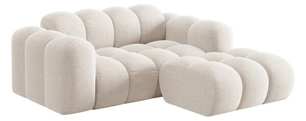 Divano angolare color crema (con penisola a destra/con chaise lounge) con rivestimento in ciniglia Treno – Cosmopolitan Design