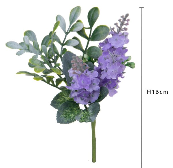 Set 12 Rami in Legno Lavanda Bacche H 16 cm
