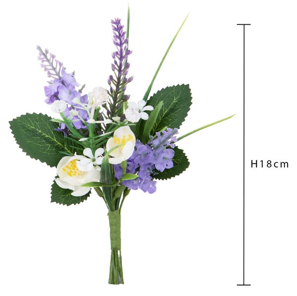 Set 12 Rami in Legno Lavanda Crocus H 18 cm
