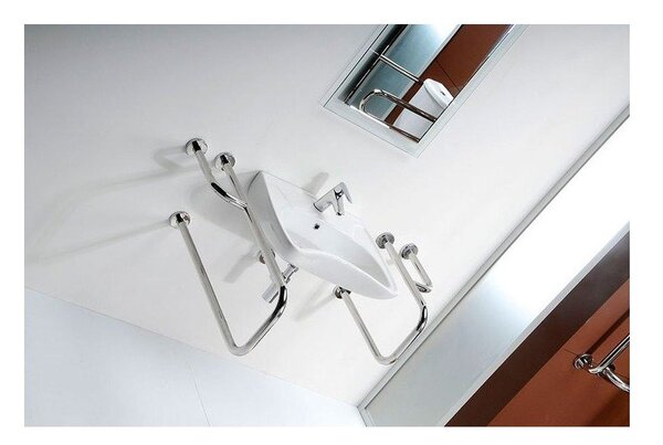 Lavabo bianco in ceramica 59x45,5 cm Handicap – Sapho