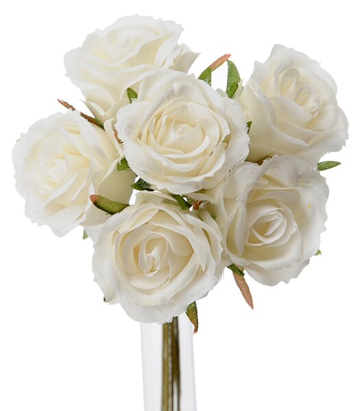 Set 12 Rami Rose Bianche Artificiali da 6 H 135 cm