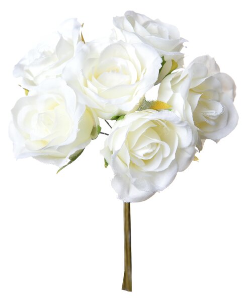 Set 12 Rami Rose Bianche Artificiali da 6 H 135 cm