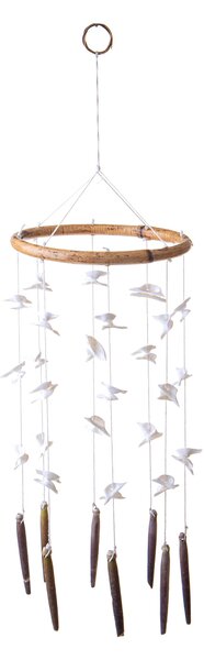 Set 2 Anelli con Conchiglie Naturali 15x57H cm