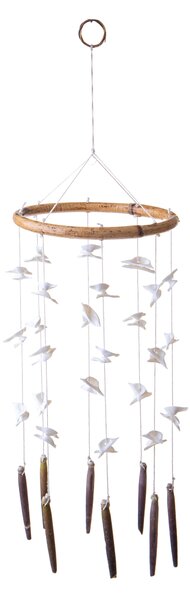 Set 2 Anelli con Conchiglie Naturali 15x57H cm