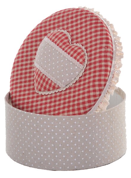 Set 2 Barattoli con Cuori Misure 18x9 cm