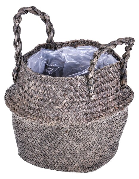 Set 2 Cesti Giara in Materiale Naturale H 20 cm