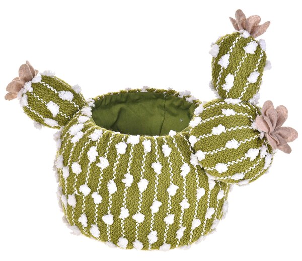 Set 2 Contenitori Decorativo a Forma di Cactus Larghezza 36 cm