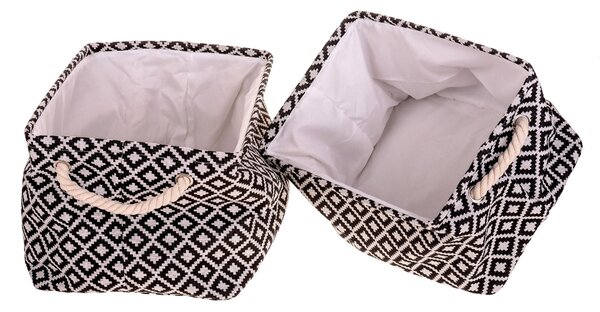 Set 2 Contenitori Tessuto 44x28H cm