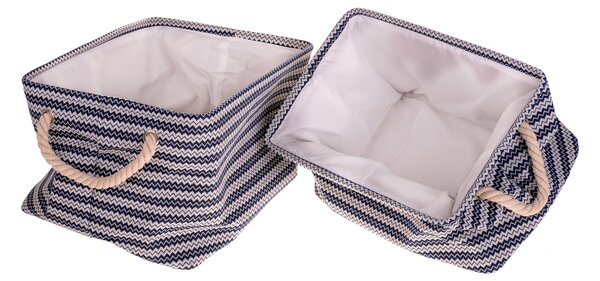 Set 2 Contenitori Tessuto 44x28H cm