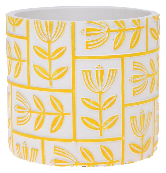 Set 2 Contenitori Decorativo Disegno Rilievo Ø 175 H 16 cm