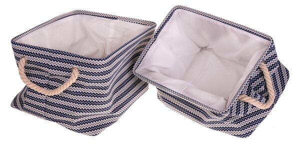 Set 2 Contenitori Tessuto 44x28H cm