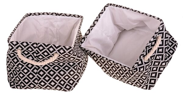 Set 2 Contenitori Tessuto 44x28H cm