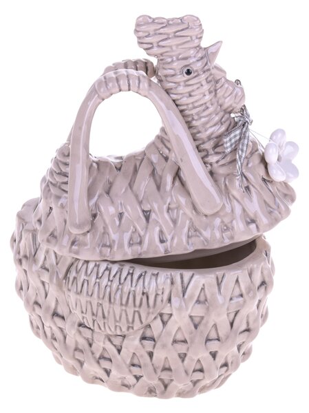 Set 2 Galline Decorative in Ceramica Apribile H 20 cm