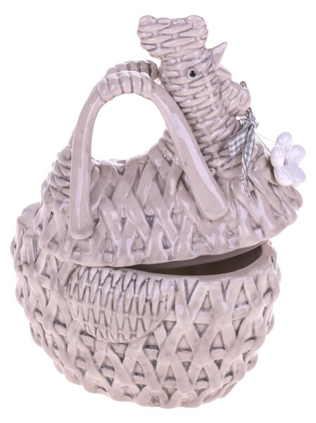 Set 2 Galline Decorative in Ceramica Apribile H 20 cm