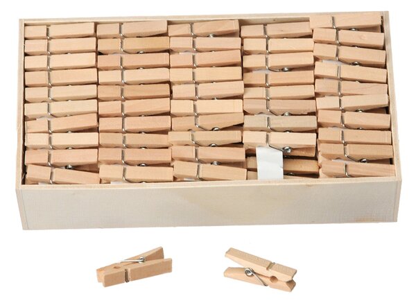 Set 400 Mollette in Legno H 35 cm